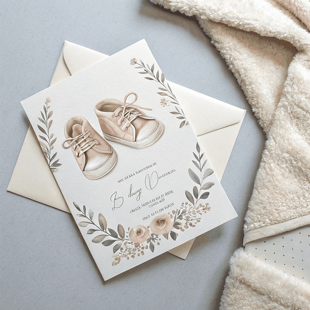Elegant baby shower invitation